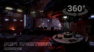 8K 360 Rainy Cyberpunk Apartment View | Rain & Thunder Sounds for Deep Sleep