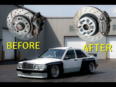 Budget BIG Brembo Brake upgrade on my Mercedes 265mm to 330mm 190e W201 Pandem