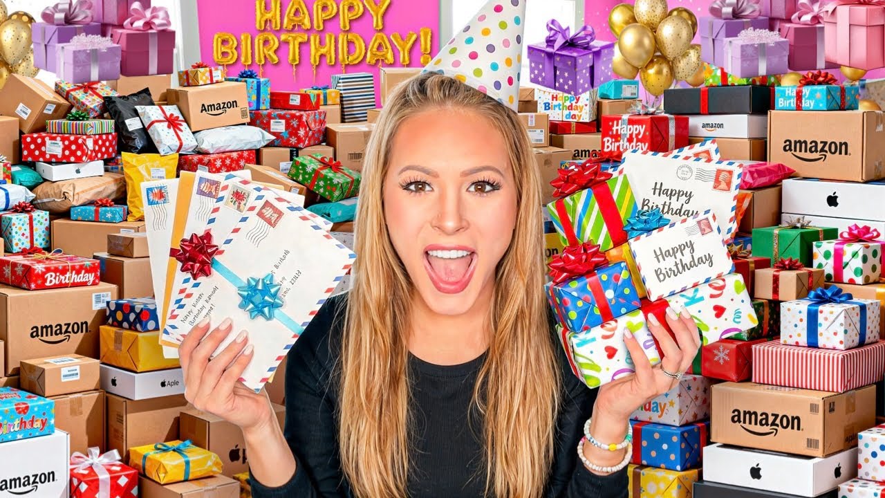 OPENING BIRTHDAY PRESENTS FROM MY SUBSCRIBERS 😍🎁🛍⁉️#trending #birthday #unboxing #surprise #viral 