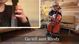 5. Go tell aunt Rhody - Cello tutorial by Timo- Suzuki book 1
