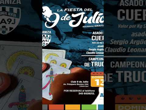 Domingo 13/07/25. 10 hs. Colonia Ayui, Prov. de Entre Rios. #locosxeltruco #trucoargentino
