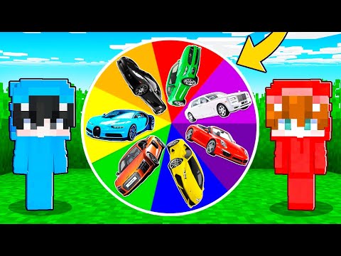 Girando la Ruleta de AUTOS en Minecraft: CARRO NOOB vs CARRO HACKER