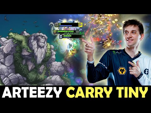 ARTEEZY CARRY TINY - HEAVY RIGHT CLICK DAMAGE | DOTA 2 Gameplay