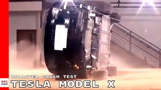 Tesla Model X Rollover Crash Test On Sand