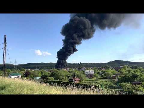 Lębork 23.06.2022 pożar nielegalnego składowiska odpadów