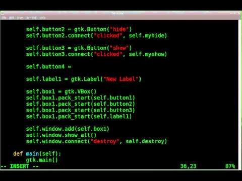 Python Gtk Gui Tutorial 7 Labels