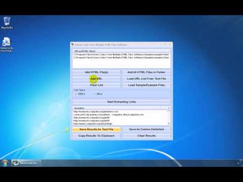 Extract Links From Multiple HTML Files Software