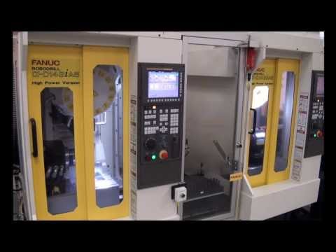 Bottle Opener Machining with Dual FANUC ROBODRILLs FANUC LR Mate 200iD Robot