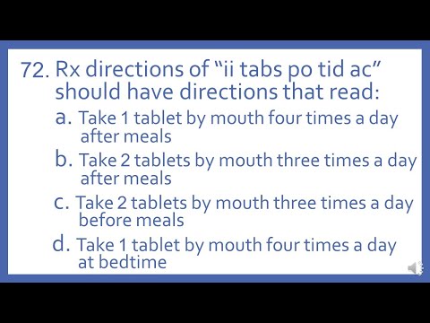 PTCB PTCE Practice Test Question 72 - Sig Codes Interpretation (Pharmacy Technician CPhT Test Prep)