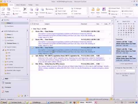 Office 2010 Class #51: Word E-Mail Mail Merge from Data In an Access Database