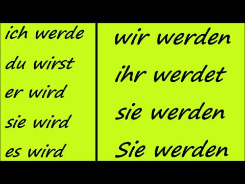 ♫ Werden Conjugation Song ♫ German Conjugation ♫ Das Lied der Konjugation von Werden ♫