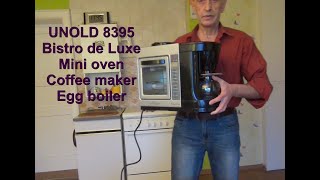 Unold 8395, Bistro de Luxe, Minibackofen+Kaffeemaschine+Eierkocher