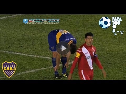 Ocasión Gigliotti. Argentinos 0 Boca 0. Torneo Inicial 2013. Fecha 8. Fútbol Para Todos.