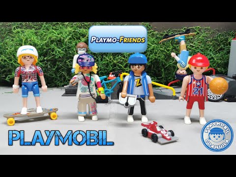playmo-friends Patinadora (9338), Rapero  (70237), Chico con CR (70561) y Basquetbolista.
