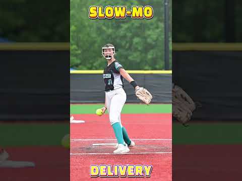 ⚡🥎Magical Pitch: Slow-Mo Mastery in Fastpitch Softball #shorts