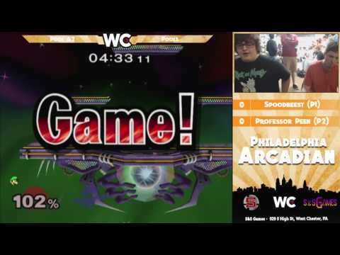 The Philadelphia Arcadian: Spoodbeest (Luigi) vs Professor Peen (Fox) - Pools