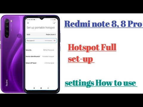 Redmi note 8, 8 Pro Hotspot Full set-up settings features || how to use