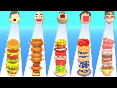 Satisfying Food Games for Mobile - Burger Rush, Sandwich Runner, Pancake Run, Noodle Run EDJ573