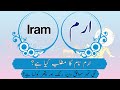 Iram name meaning in urdu | Lucky Number Days Colours Metals and Stones | baby names | girl names.