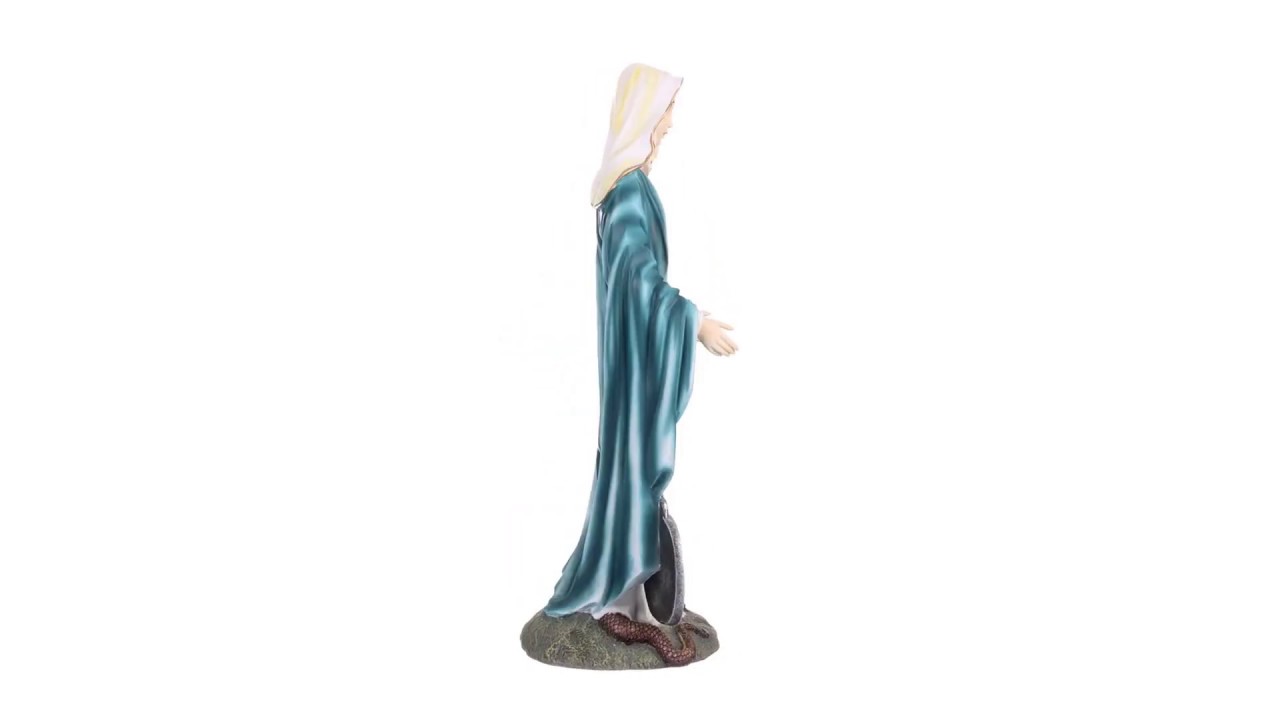 Miraculous Medal Madonna Sacred Garden Statue Video