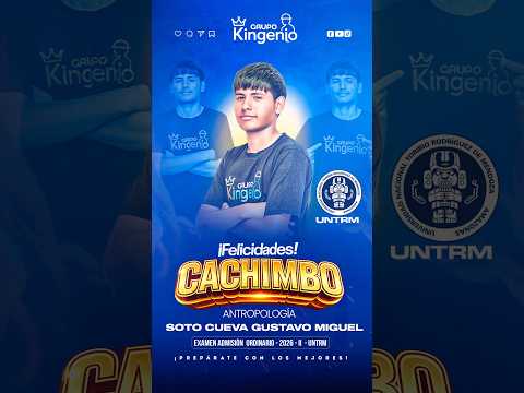 🎓 ¡Un nuevo cachimbo UNTRM 2026-II! 💙 Gustavo Soto ingresó a Antropología. ¡Tú también puedes! 🚀