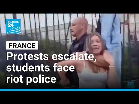 Students face riot police as protests over school conditions escalate in France