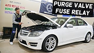MERCEDES W204 Purge Control Valve Fuse Relay Location Replacement C250 C300 C180 C200 C220 C280 C320