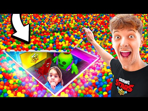 Wir bauen GEHEIMEN BRAWL STARS RAUM im KINDERSPIELELAND! 😱