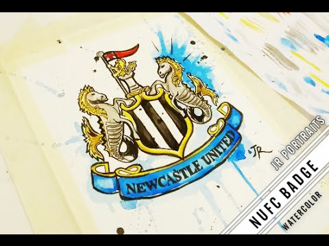 How to draw Newcastle United crest
