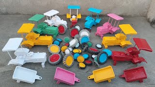 Mini white colour tractor tyres fitting and moving tractor video Sony Cars And Trucks 