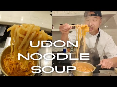 Quick and Easy Udon Noodle Soup Recipe 🍜👨🏻🍳🔥 ft. My friends