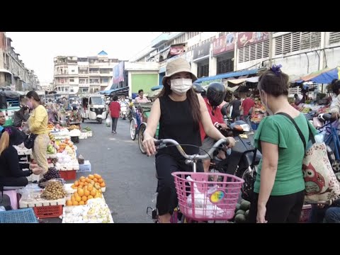 Evening market scene | Busy market | Cambodia life in market
