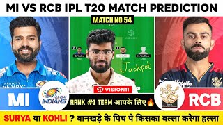 MI vs RCB Dream11 Team, MI vs RCB Dream11 Prediction, Mumbai vs Bangalore Dream11 IPL T20 Team Today