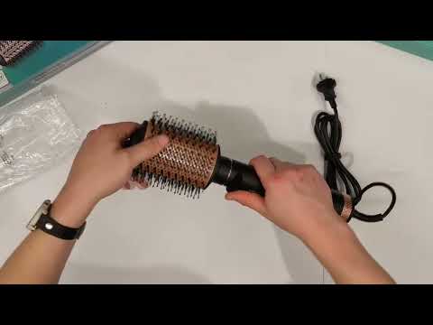 Фен-браш VGR 800 Вт с ионизацией Электрическая фен-щётка для укладки и сушки волос чёрный Фен-стайлер для волос с вращением - фото 1 - id-p2870727864