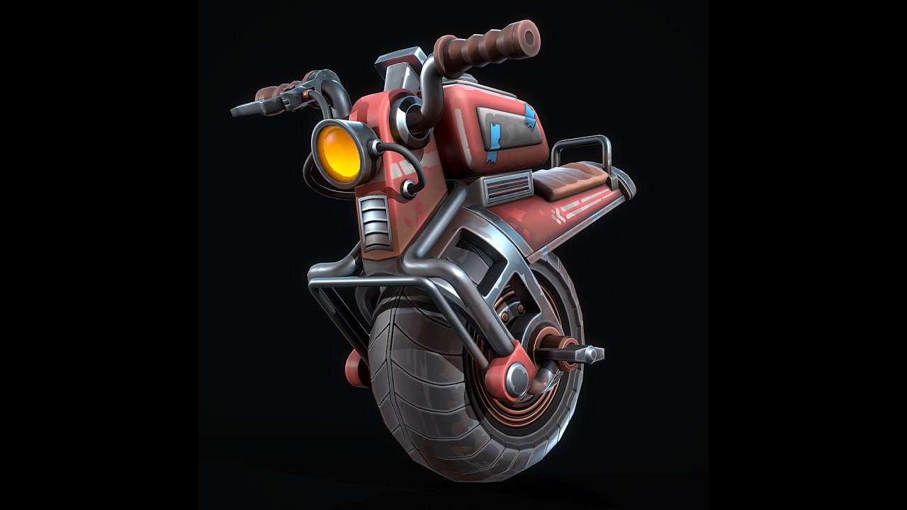Stylized Monocycle 3D Model
