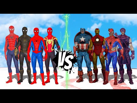 TEAM SPIDERMAN VS TEAM AVENGERS ZOMBIES - SUPERHEROES BATTLE
