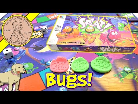 Splat! - The Bug Squishin' Race Game - Squish-It Dough - Milton Bradley Family Game
