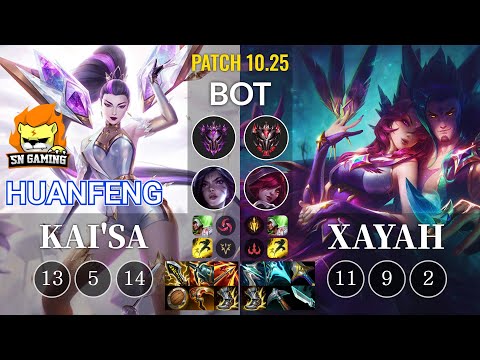 SN huanfeng Kai'Sa vs Xayah Bot - KR Patch 10.25