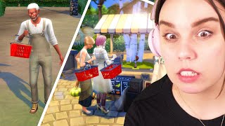 Selling our *fresh* groceries! The Sims 4 FarmLand (mod)