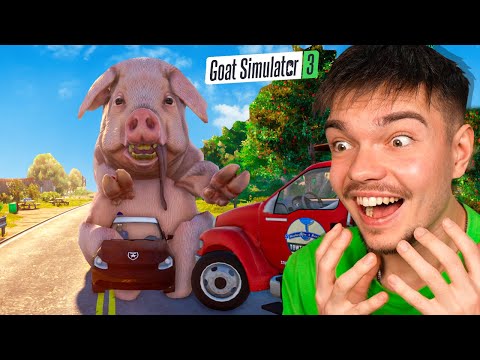 ZOSTAŁEM NAJWIĘKSZĄ ŚWINIĄ NA ŚWIECIE w GOAT SIMULATOR 3! (śmieszne)