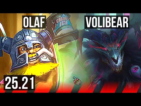 OLAF vs VOLIBEAR (TOP) | 6 solo kills, 13/3/5 | EUW Master | 25.21
