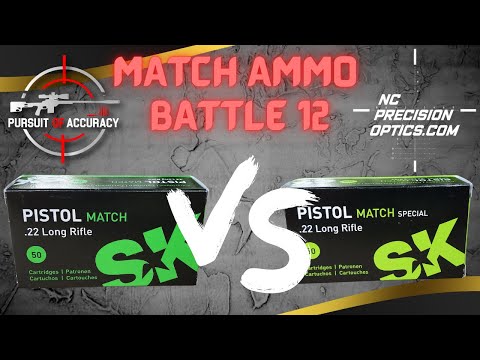 SK PISTOL MATCH VERUS SK PISTOL MATCH SPECIAL; MATCH AMMO BATTLE 12