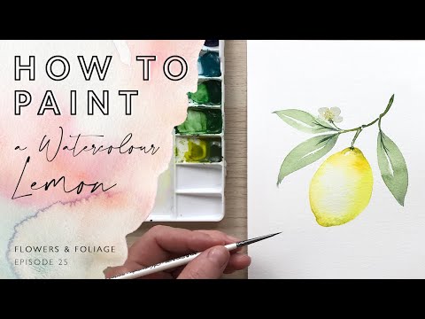 How to Paint a Watercolour Lemon