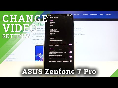 How to Change Screen Recorder Video Quality in Asus Zenfone 7 Pro?