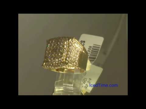 Joe Rodeo Men's 14K Yellow Gold Diamond Ring 5.35ct - IcedTime.com