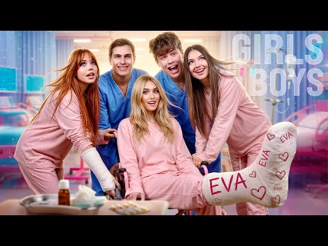 We Got Stuck in the Hospital! Girls vs Boys Challenge