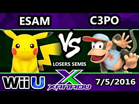 S@X 157 - PG | Esam (Pikachu) Vs. C3PO (Diddy) SSB4 Losers Semis - Smash Wii U - Smash 4