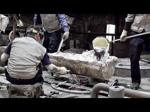 Korean Aluminum Foundry With Extreme Heat and Hard Work. Amazing Aluminum Casting Process