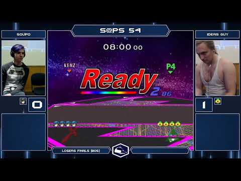 S@PS 54 Melee Singles - Soupo (Marth) vs Ideas Guy (Sheik) - Losers Finals