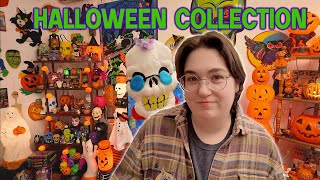 Download the video "2025 VINTAGE HALLOWEEN Decoration Tour! Our GIANT Vintage Halloween Collection Halloween Decor Ideas"